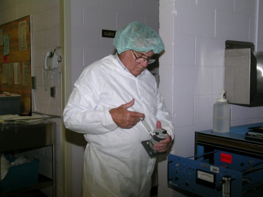 Bob Jacobson working on a venerable EtO system at National Naval Medical Center