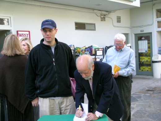 Interscan PR guru Lewis Fein at Burt Prelutsky's book-signing