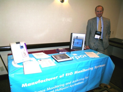 Our rep Ed Green of ETA Associates mans the tabletop exhibit at IAHCSMM's fall meeting in Boston