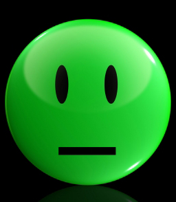Green face--not happy